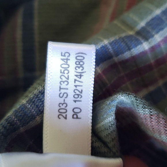 Tommy Bahama Men Plaid Corduroy Button Down Shirt Medium Green Long Sleeve Trail - Picture 11 of 11